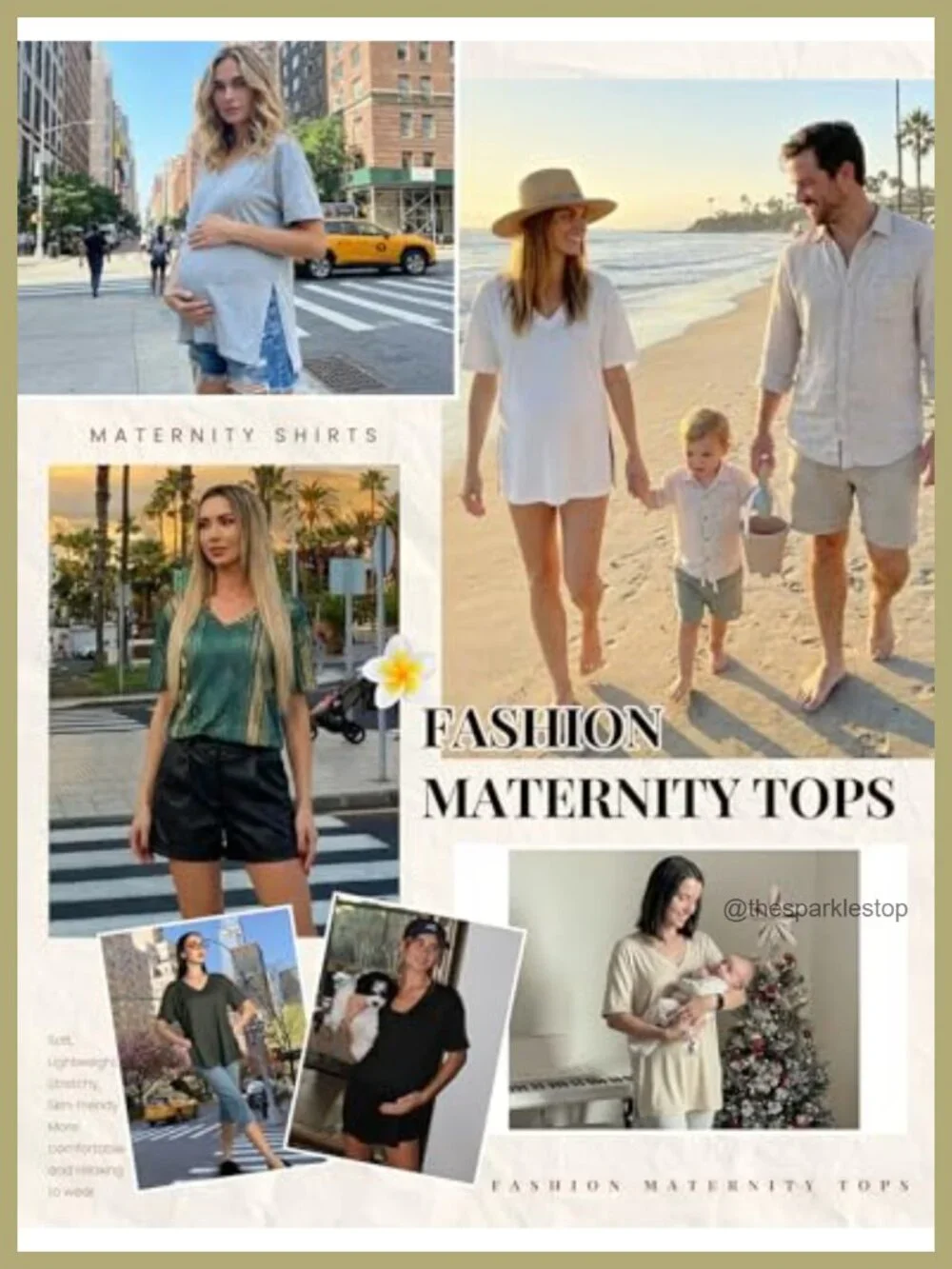 Maternity Shirts 3 Pack Oversized Pregnancy Tops Summer Short Sleeve V Neck